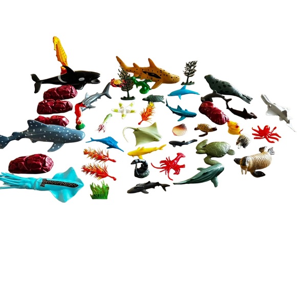 Adventure Force Ocean Animals Jumbo Bucket Sea Creatures (45 Pieces) - Picture 3 of 7